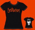 Camisa Feminina Destruction - R$ 20,00 (frente e costa)